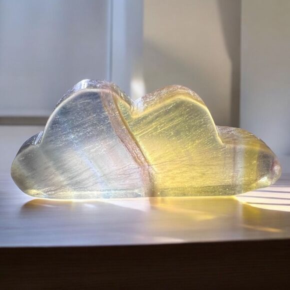 Yellow Fluorite Crystal‎ Cloud Carving (#2) - Picture 1 of 11